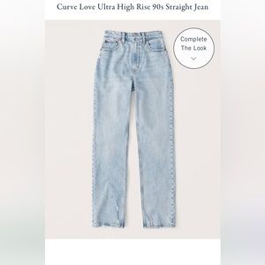 abercrombie curve love ultra high rise 90s straight jean